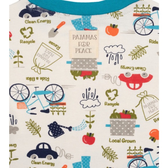 Pajamas for Peace Recycle Print Baby Neutral Organic Coverall - Picture 6 of 6